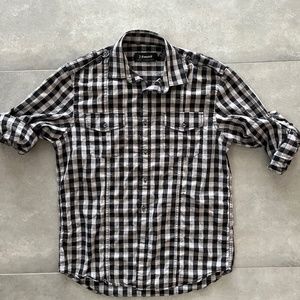 J Campbell Plaid Button Down Shirt